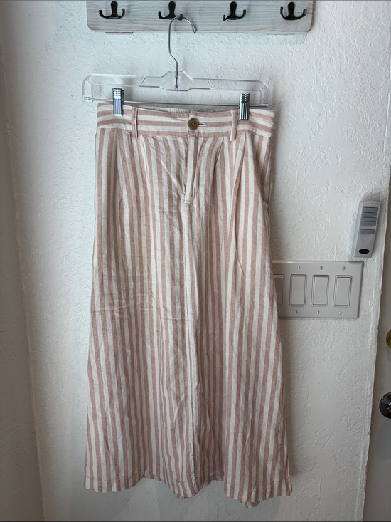 a new day Dresses & Skirts - a new day Pink and White Striped Midi Skirt
